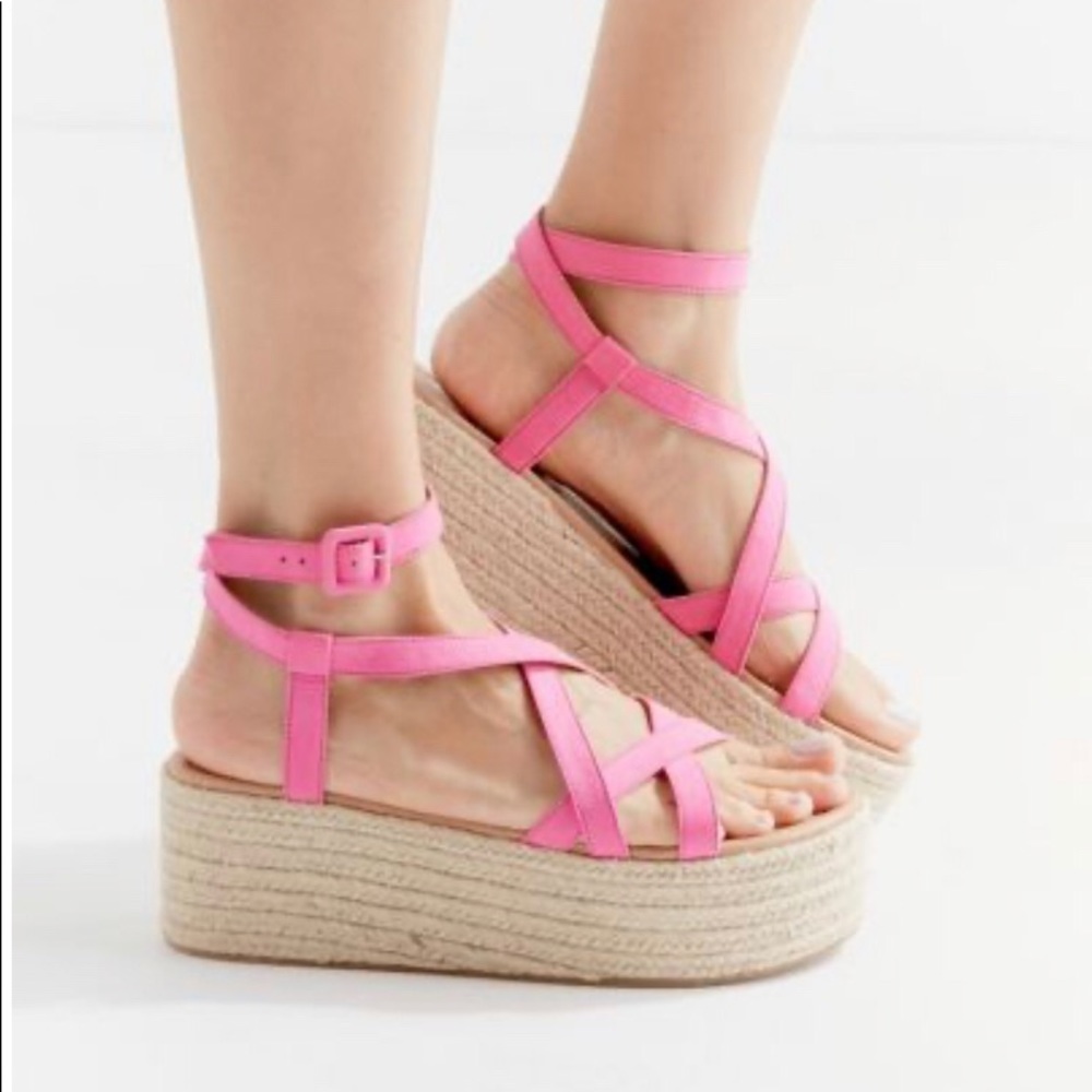 Pink Urban Outfitter wedges